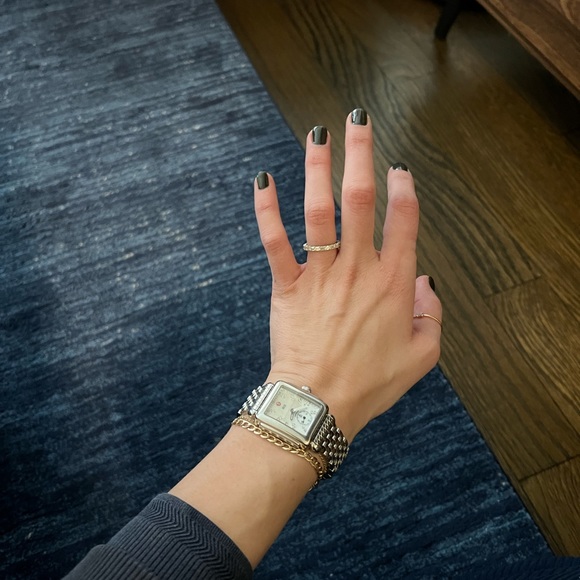 Michele Deco Diamond Watch – Silver with Mother of Pearl Face - Picture 14 of 15